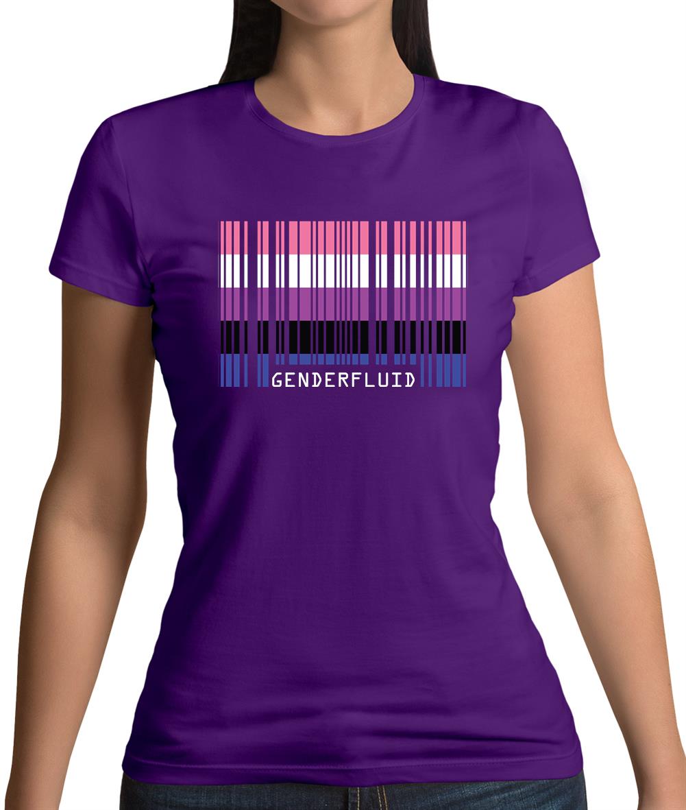 Lgbt Barcode Flags Gender Fluid Womens T-Shirt