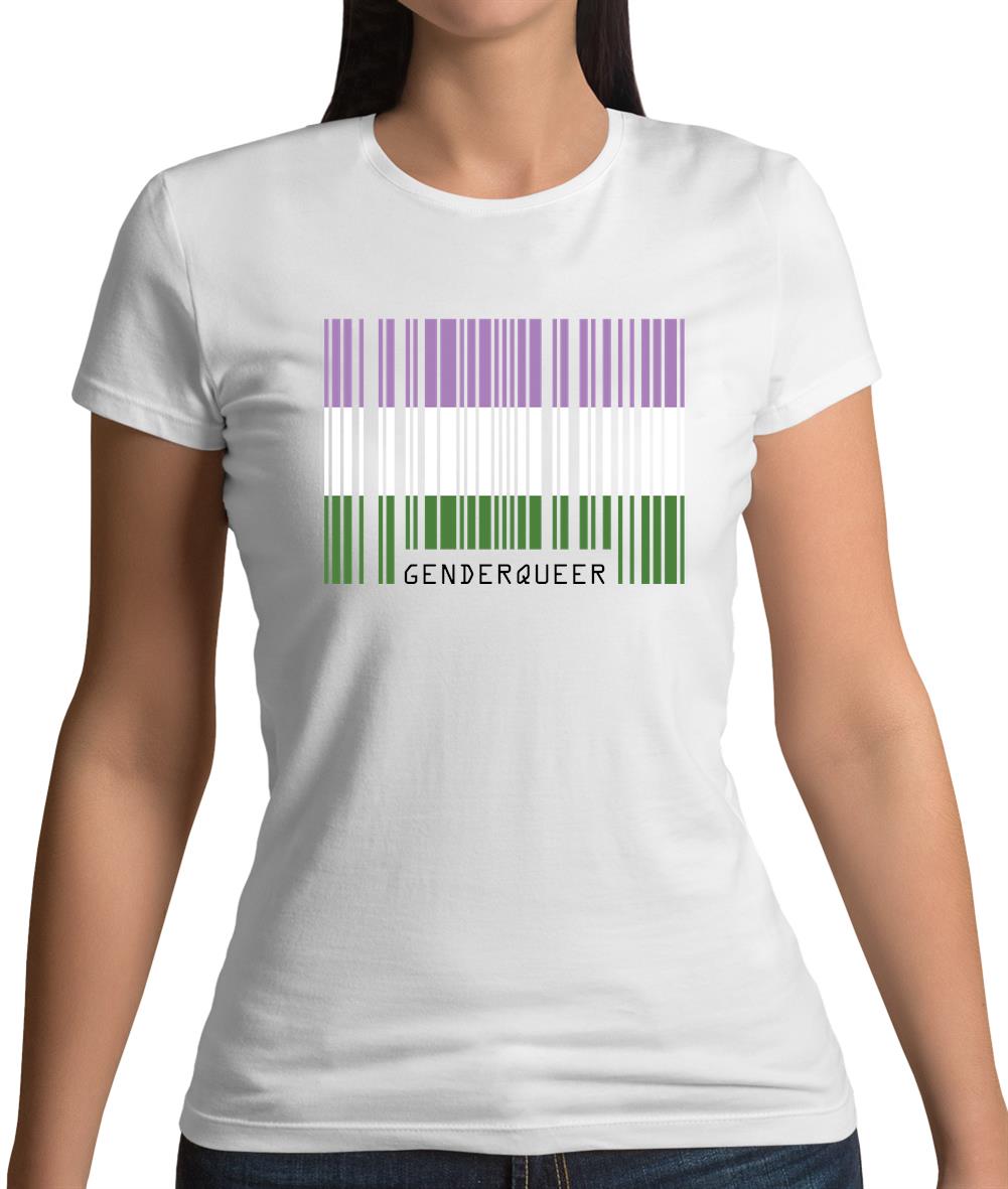 Lgbt Barcode Flags Gender Queer Womens T-Shirt