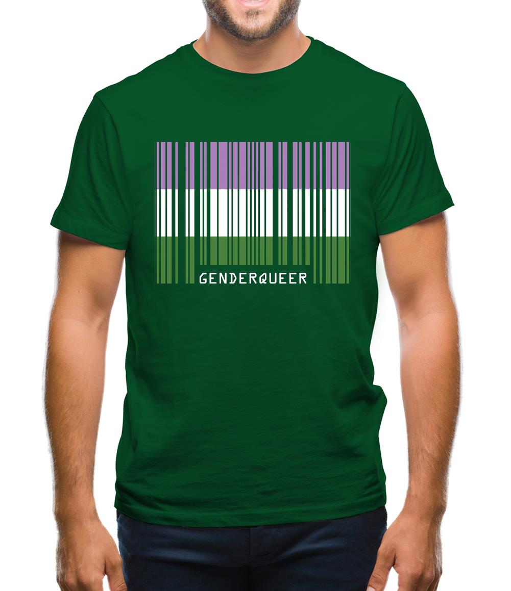 Lgbt Barcode Flags Gender Queer Mens T-Shirt