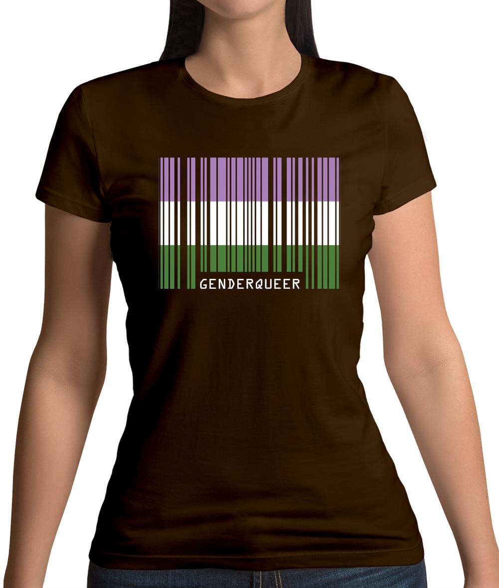 Lgbt Barcode Flags Gender Queer Womens T-Shirt
