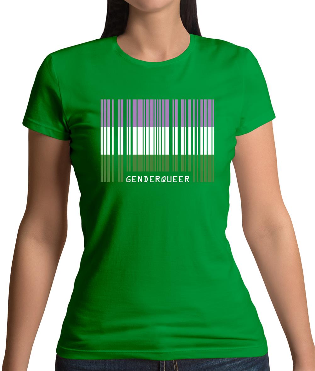 Lgbt Barcode Flags Gender Queer Womens T-Shirt