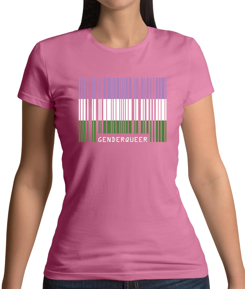 Lgbt Barcode Flags Gender Queer Womens T-Shirt