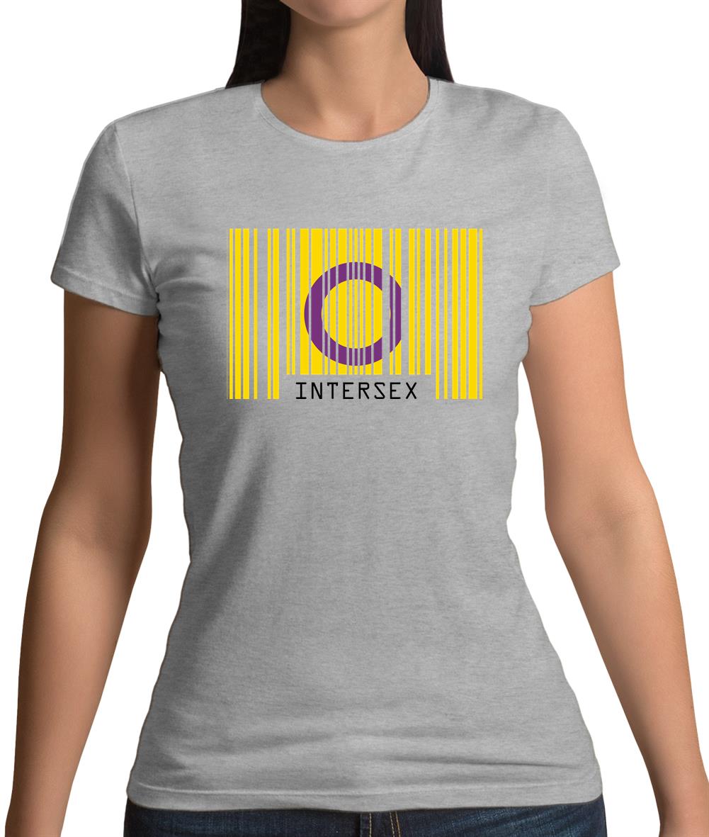 Lgbt Barcode Flags Intersex Womens T-Shirt
