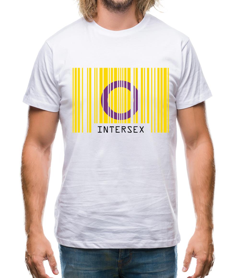 Lgbt Barcode Flags Intersex Mens T-Shirt