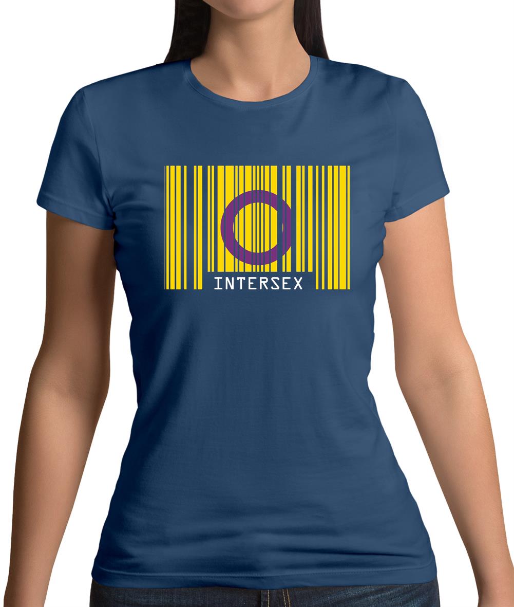 Lgbt Barcode Flags Intersex Womens T-Shirt