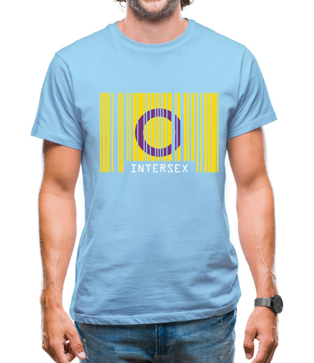Lgbt Barcode Flags Intersex Mens T-Shirt