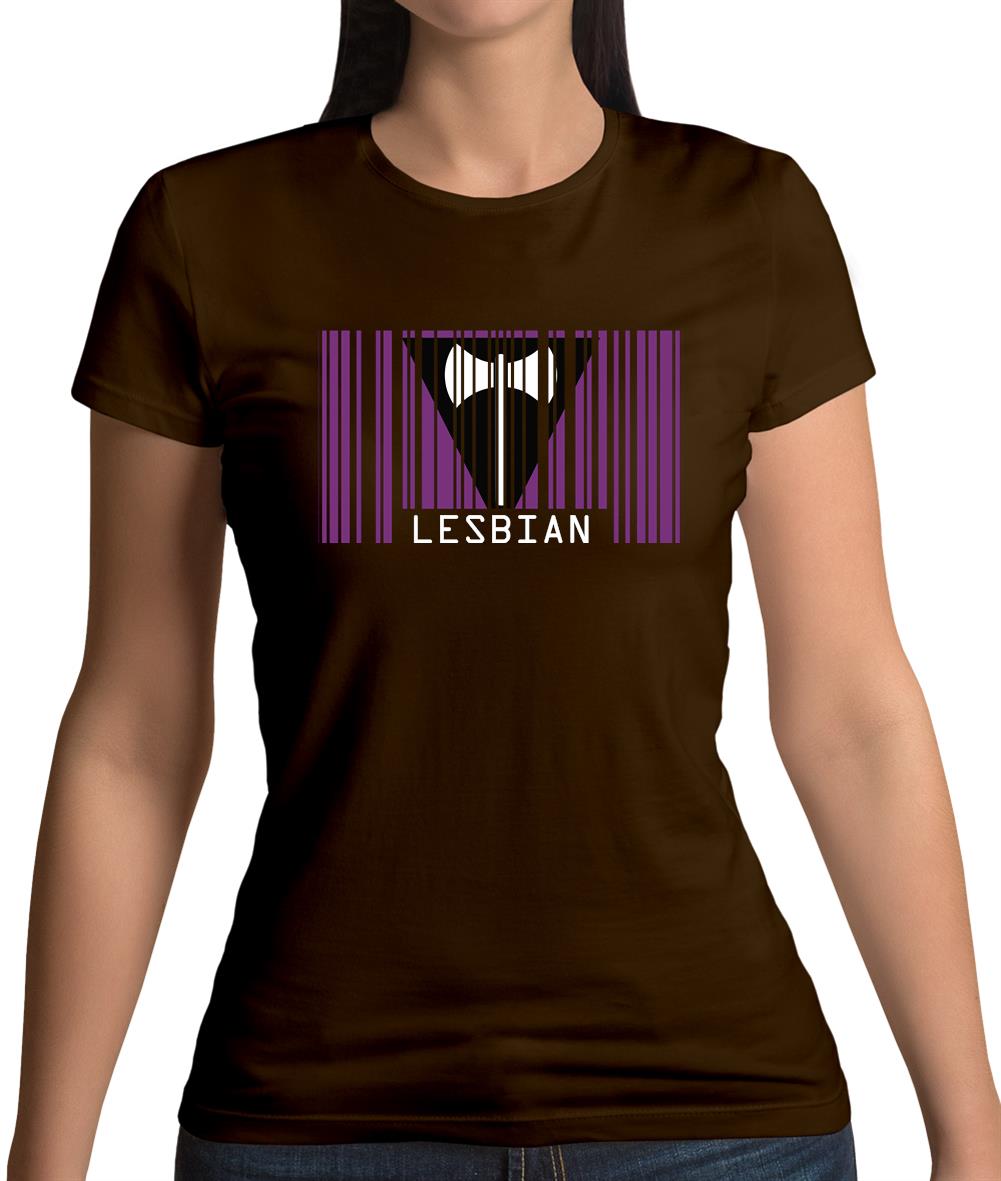 Lgbt Barcode Flags Lesbian Womens T-Shirt