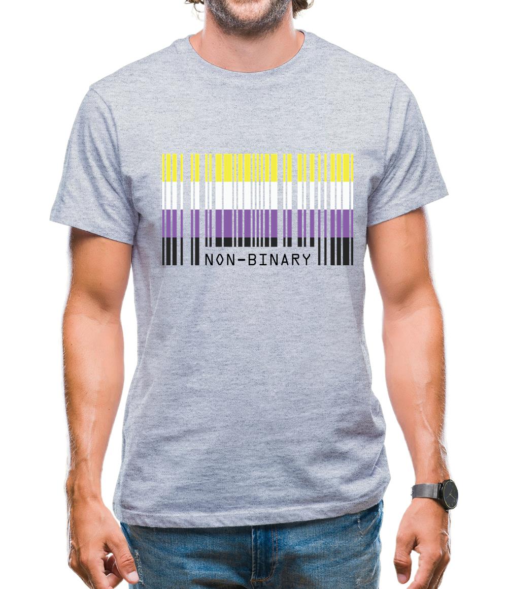 Lgbt Barcode Flags Nonbinary Mens T-Shirt