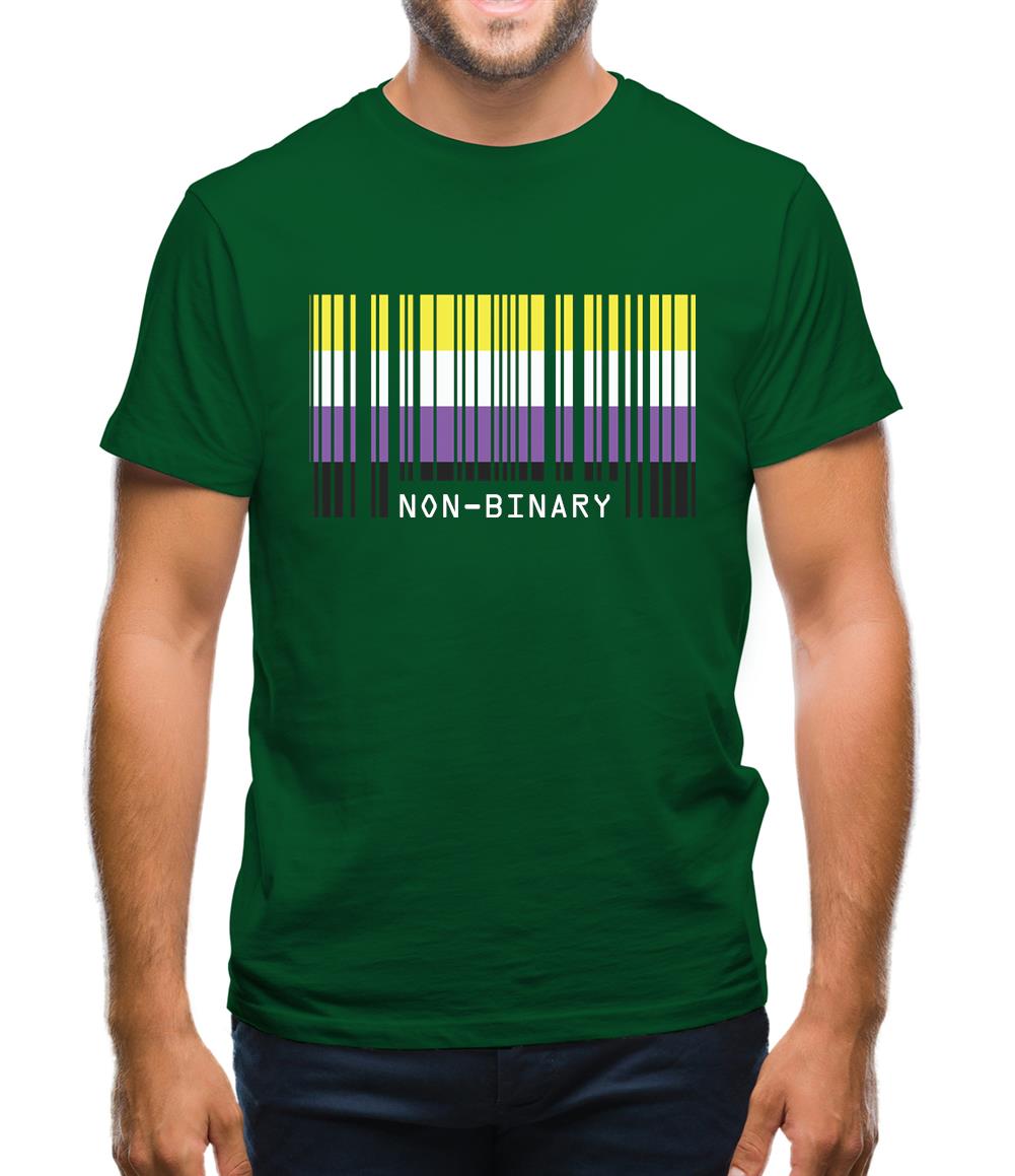 Lgbt Barcode Flags Nonbinary Mens T-Shirt