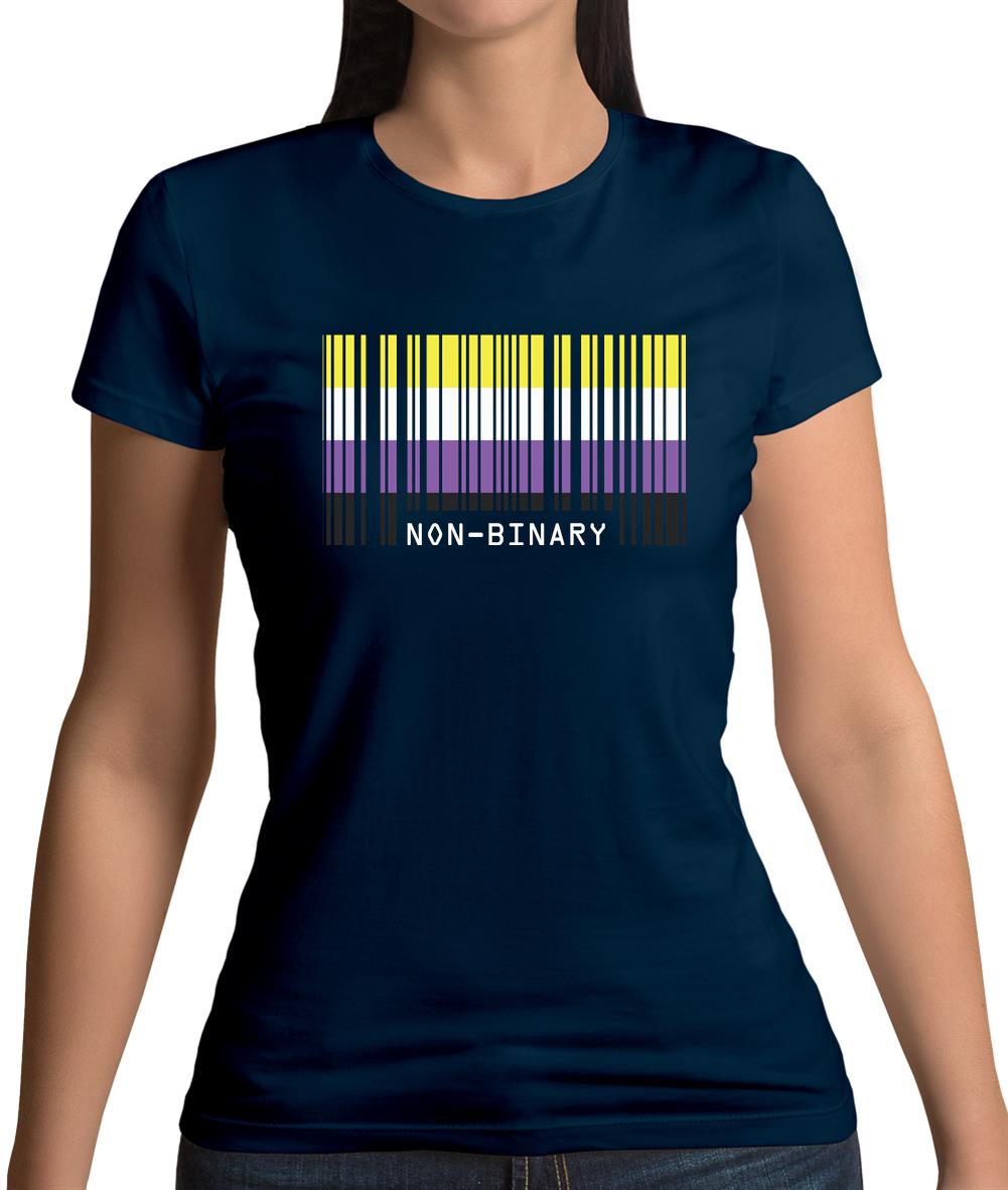 Lgbt Barcode Flags Nonbinary Womens T-Shirt