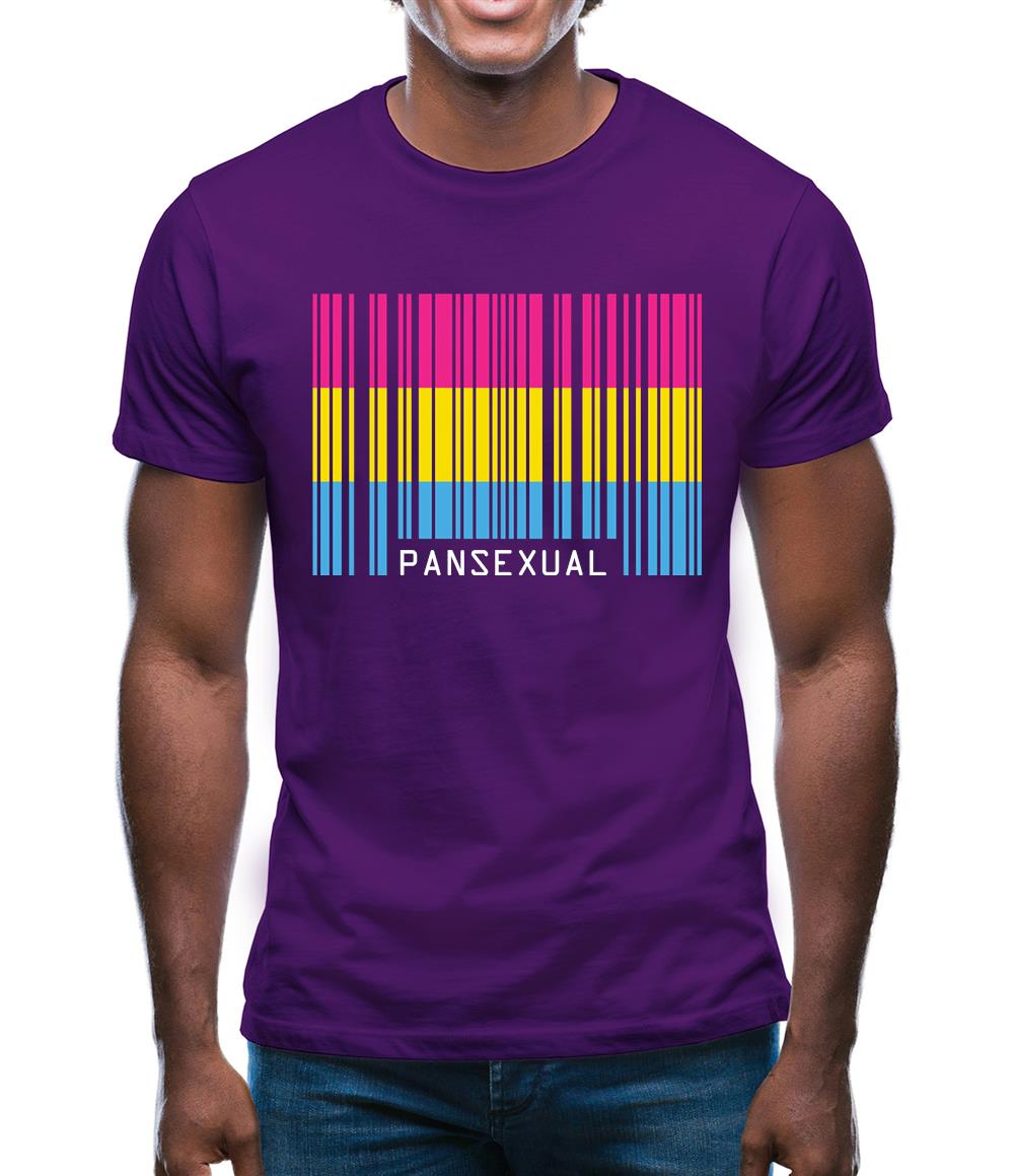 Lgbt Barcode Flags Pan Sexual Mens T-Shirt