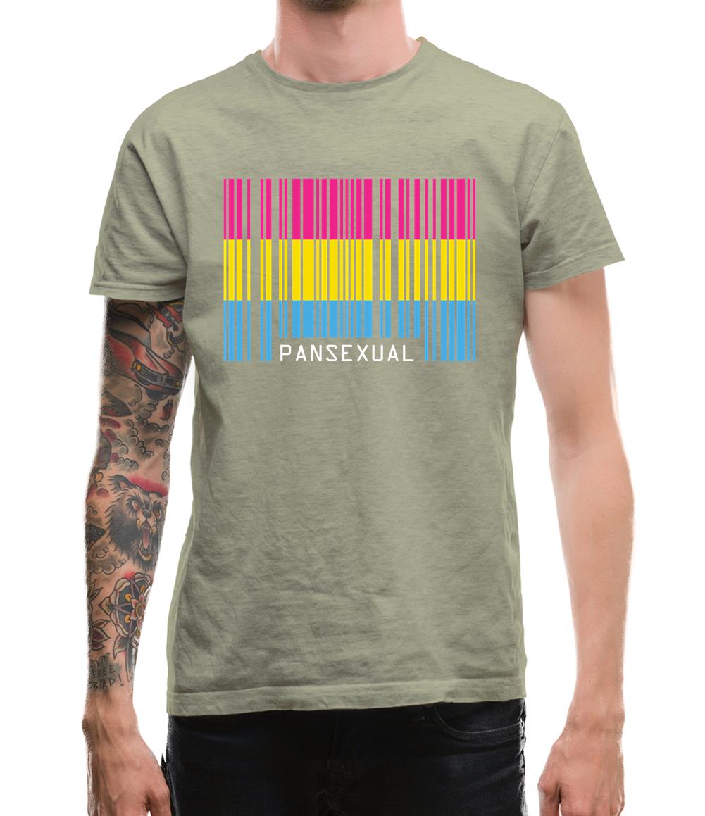 Lgbt Barcode Flags Pan Sexual Mens T-Shirt