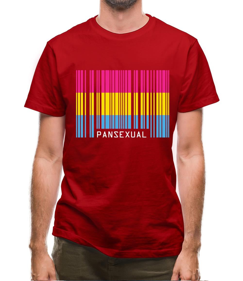 Lgbt Barcode Flags Pan Sexual Mens T-Shirt