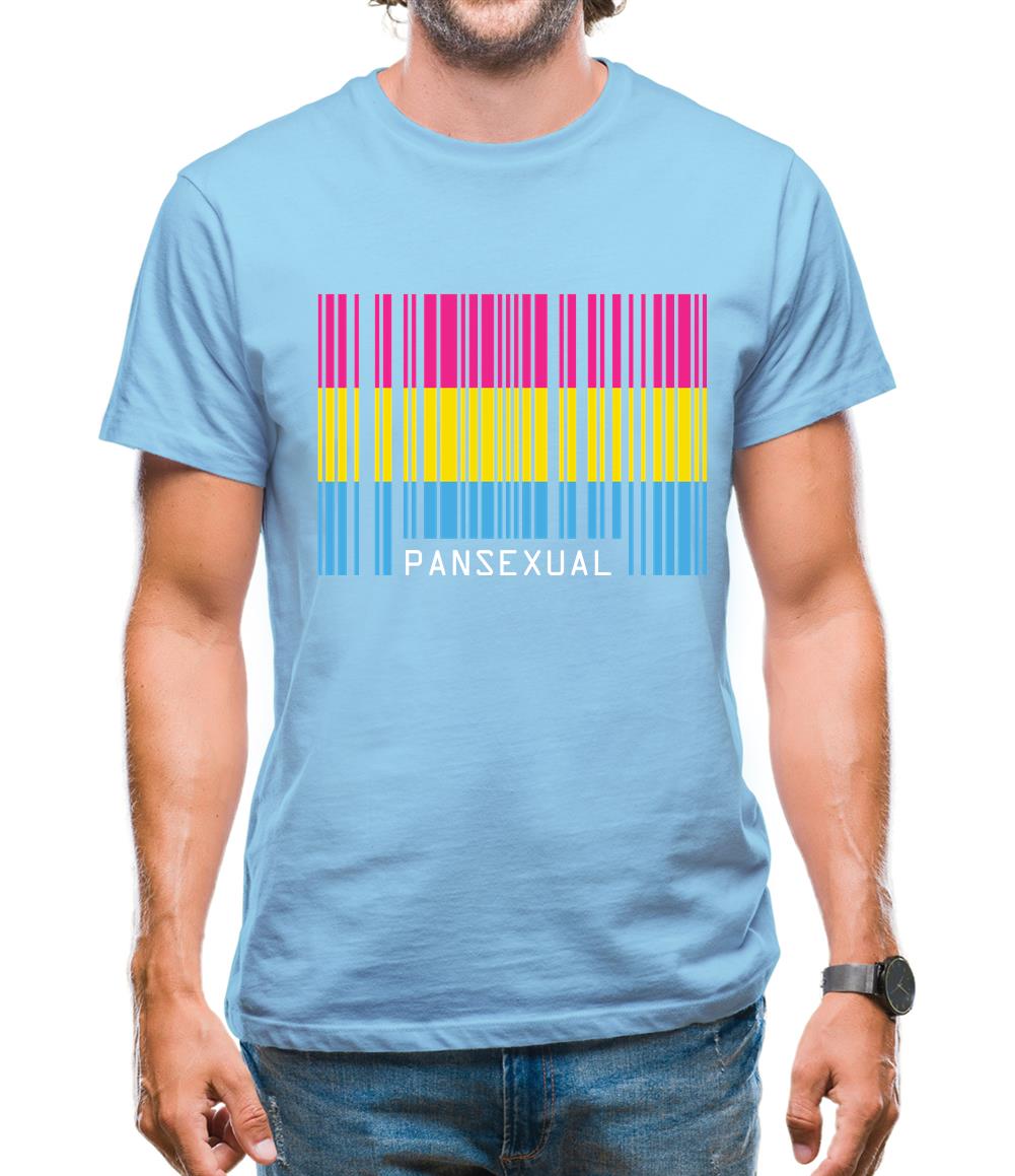 Lgbt Barcode Flags Pan Sexual Mens T-Shirt