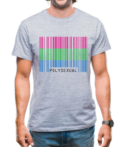 Lgbt Barcode Flags Polysexual Mens T-Shirt