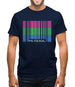 Lgbt Barcode Flags Polysexual Mens T-Shirt