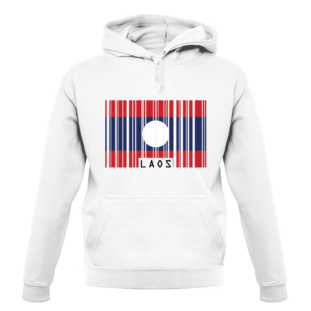 Laos Barcode Style Flag unisex hoodie