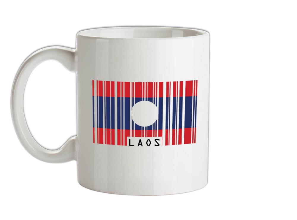 Laos Barcode Style Flag Ceramic Mug