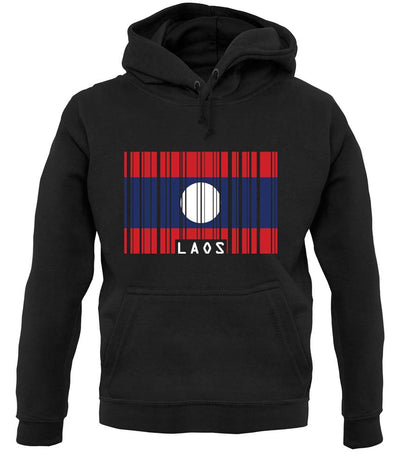 Laos Barcode Style Flag unisex hoodie