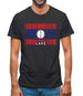 Laos Barcode Style Flag Mens T-Shirt