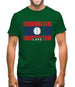 Laos Barcode Style Flag Mens T-Shirt