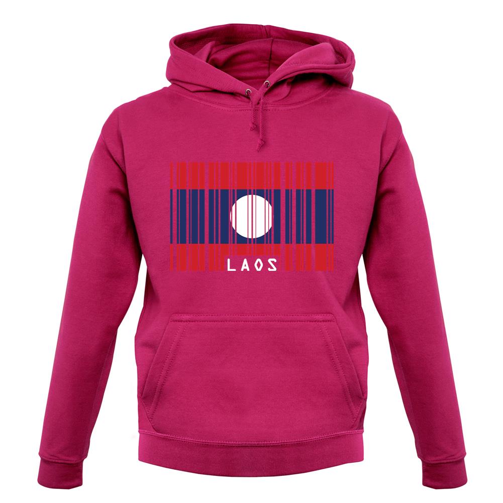 Laos Barcode Style Flag unisex hoodie