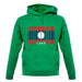 Laos Barcode Style Flag unisex hoodie