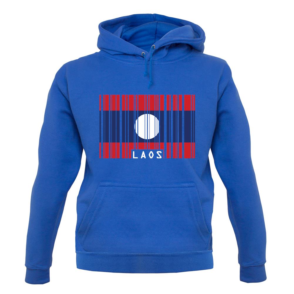Laos Barcode Style Flag unisex hoodie