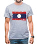 Laos Grunge Style Flag Mens T-Shirt