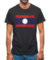 Laos Grunge Style Flag Mens T-Shirt