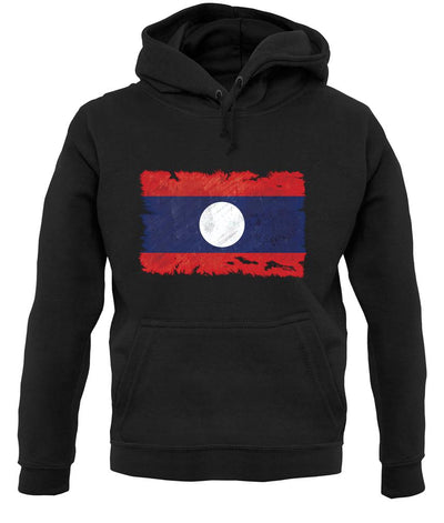 Laos Grunge Style Flag unisex hoodie
