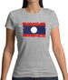 Laos Grunge Style Flag Womens T-Shirt