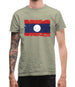 Laos Grunge Style Flag Mens T-Shirt