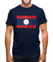 Laos Grunge Style Flag Mens T-Shirt