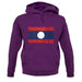 Laos Grunge Style Flag unisex hoodie