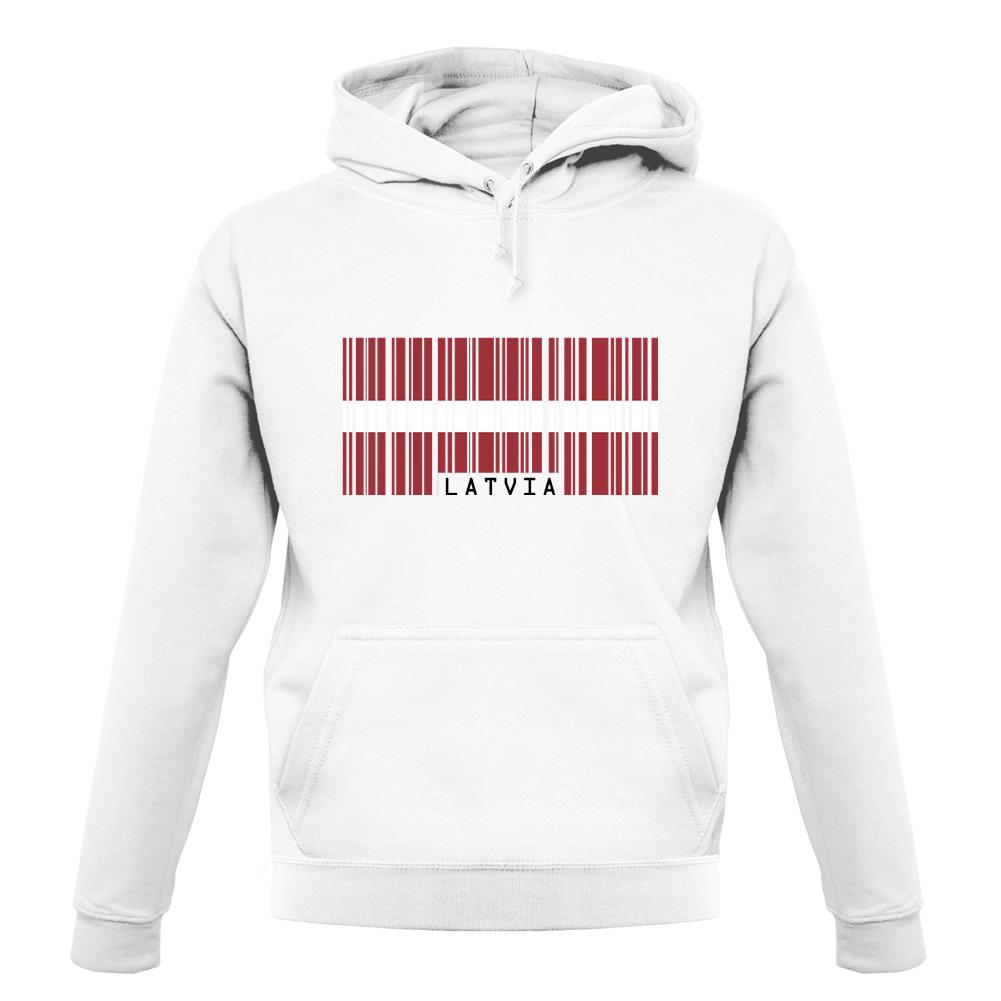 Latvia Barcode Style Flag unisex hoodie
