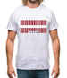 Latvia Barcode Style Flag Mens T-Shirt