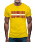 Latvia Barcode Style Flag Mens T-Shirt