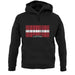 Latvia Barcode Style Flag unisex hoodie