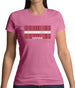 Latvia Barcode Style Flag Womens T-Shirt