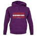 Latvia Barcode Style Flag unisex hoodie