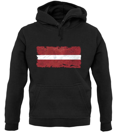 Latvia Grunge Style Flag unisex hoodie
