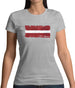 Latvia Grunge Style Flag Womens T-Shirt