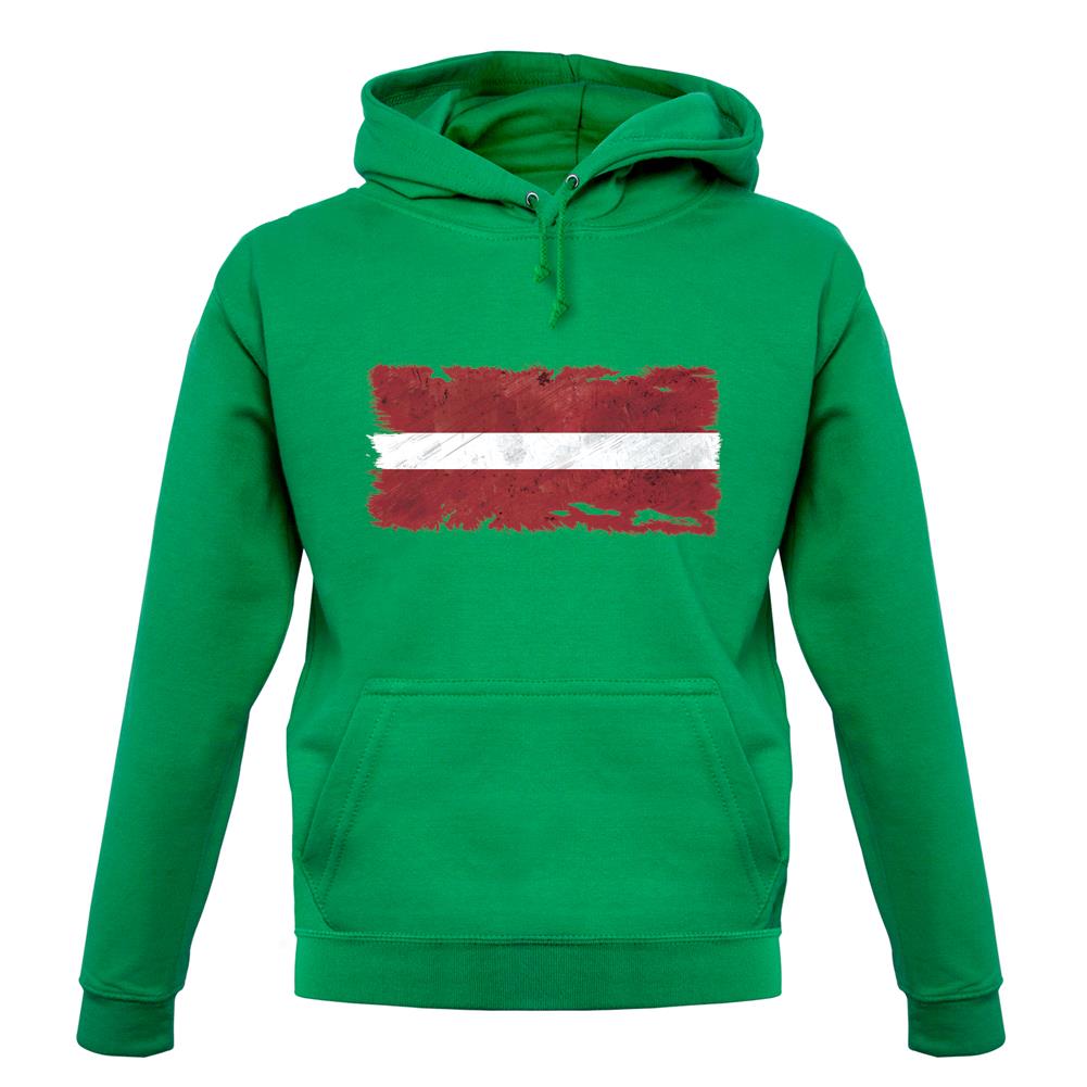 Latvia Grunge Style Flag unisex hoodie