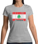 Lebanon Barcode Style Flag Womens T-Shirt