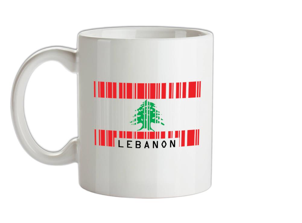 Lebanon Barcode Style Flag Ceramic Mug
