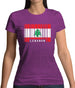 Lebanon Barcode Style Flag Womens T-Shirt