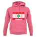Lebanon Barcode Style Flag unisex hoodie