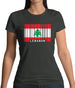 Lebanon Barcode Style Flag Womens T-Shirt