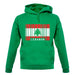 Lebanon Barcode Style Flag unisex hoodie